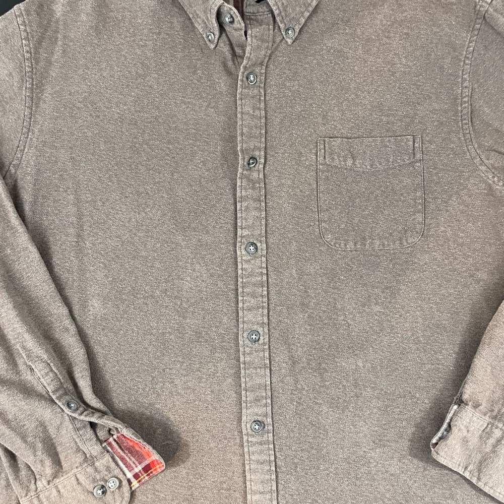 Lands' End Gray Casual Button Down Shirt